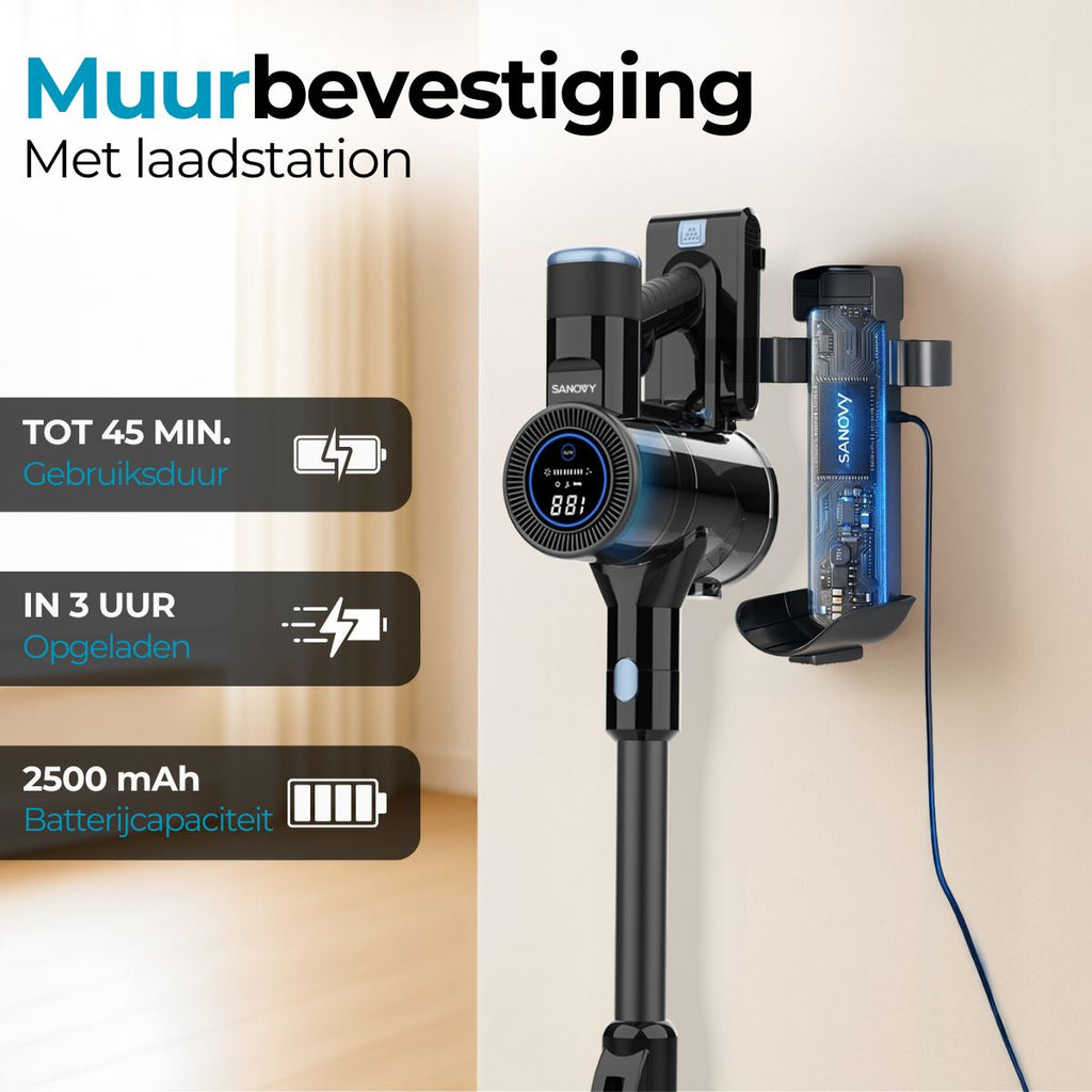 Sanovy Turbo Flex X28 Draadloze Steelstofzuiger A