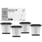 Sanovy Turbo Flex X28 HEPA-filterset – verpakking met 4 vervangende filters voor optimale stofzuigerprestaties en schonere lucht