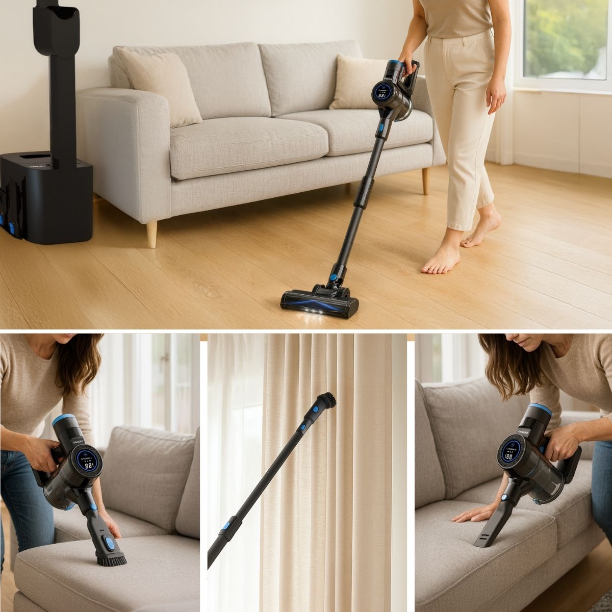 Steelstofzuiger met Automatisch Leegstation - Sanovy AutoDock X28