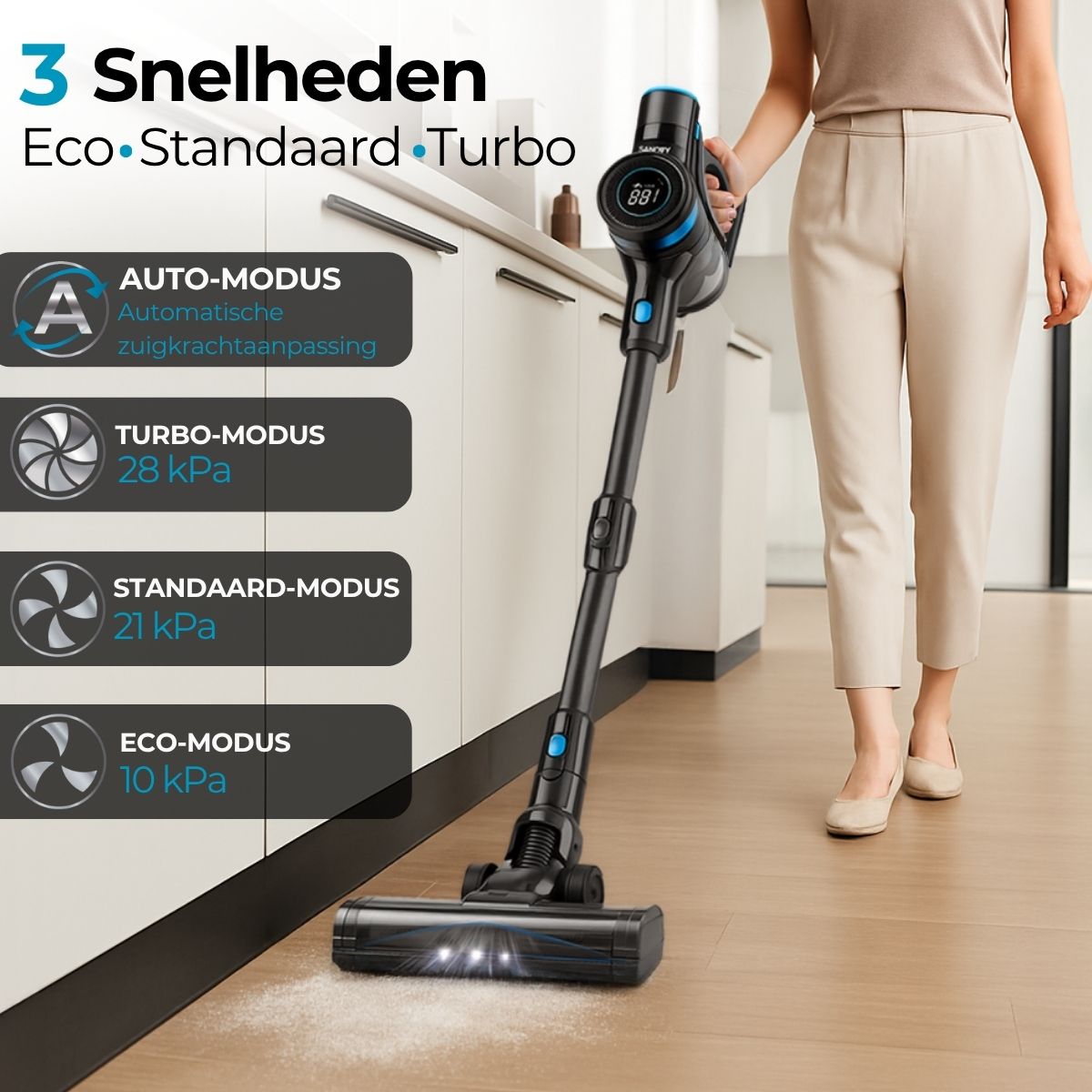 Steelstofzuiger met Automatisch Leegstation - Sanovy AutoDock X28